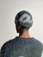 Load image into Gallery viewer, mohair beanie - black + grey

