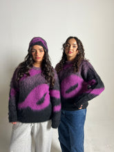 Load image into Gallery viewer, mohair sweater - blended black/ pink
