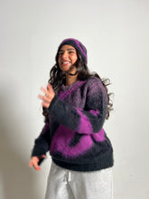 Load image into Gallery viewer, mohair sweater - blended black/ pink
