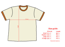 Load image into Gallery viewer, cream &amp; orange jus smile tee :-}
