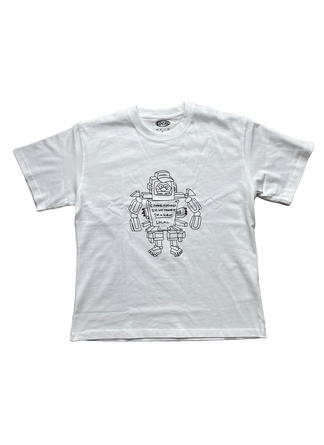 jus a bot tee - white